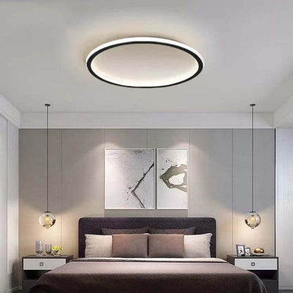 LunaNova - Moderne LED-Deckenleuchte Metall/Acryl für Wohn- und Schlafzimmer, Heim Zeile schwarz/weiß Design