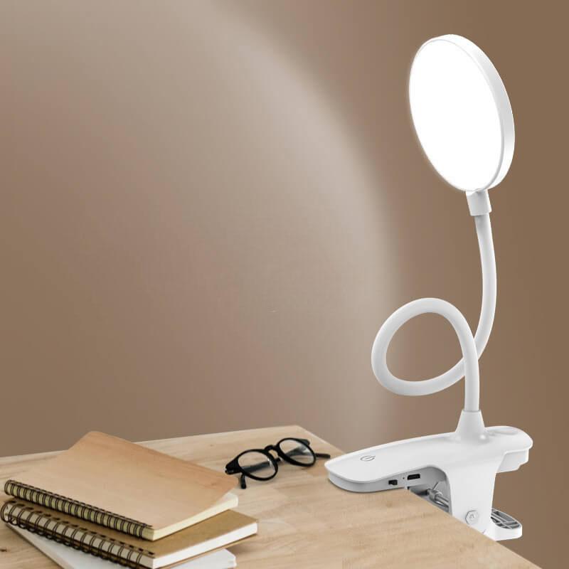 Einfache LED Clip Schreibtischlampe Wiederaufladbar Augenschutz Nachtlicht