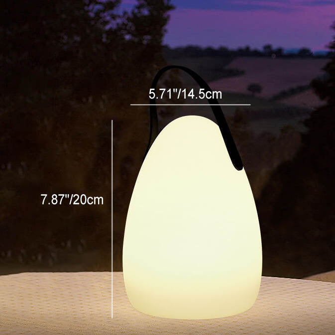 Moderne Einfachheit Kunststoff rund quadratisch Hand-LED-Tischlampe für den Außenbereich