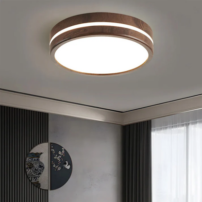 Stilvolle Holz-LED-Deckenleuchte