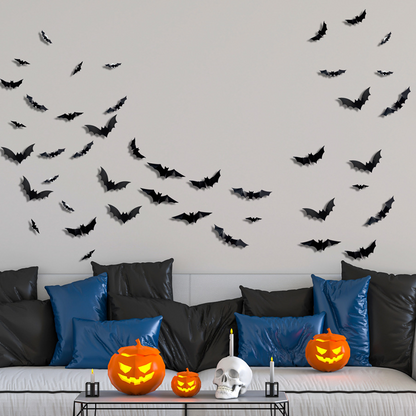 3D Fledermaus LED Wanddekoration — Verwandeln Sie Ihr Zuhause in die gruseligste Halloween-Bühne mit realistischen Flugillusionen!