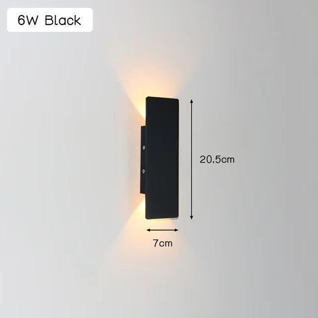 Licht - Moderne wetterfeste LED-Wandlampe aus Aluminium für den Außenbereich