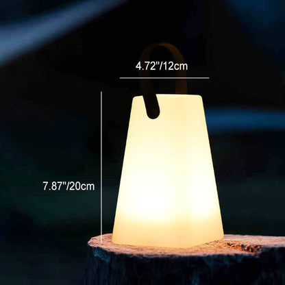 Moderne Einfachheit Kunststoff rund quadratisch Hand-LED-Tischlampe für den Außenbereich