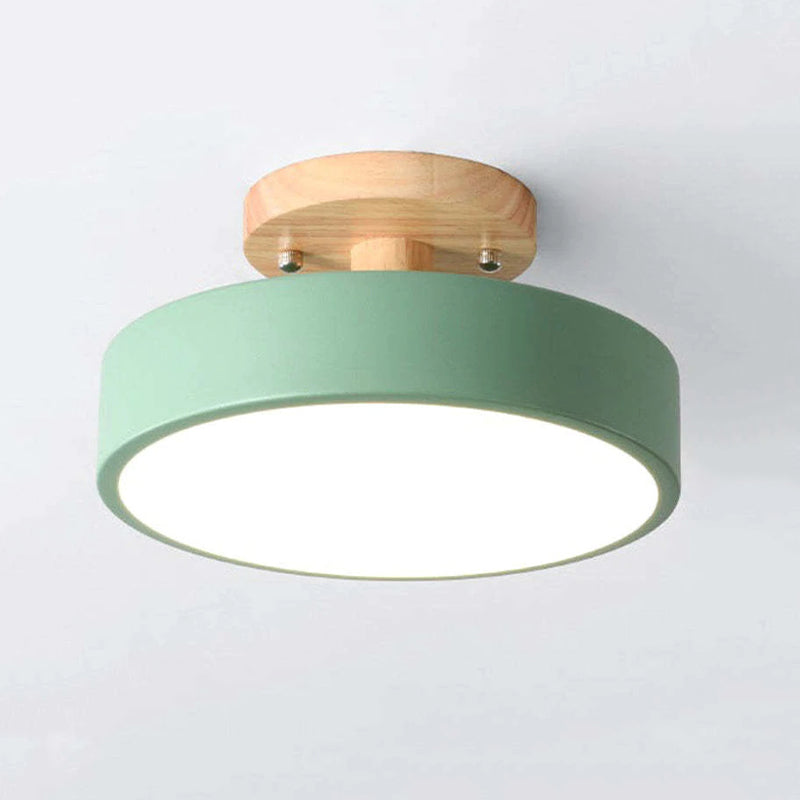 Moderne LED-Deckenleuchte aus Holz – Quinn-Deckenlampe für Wohnzimmer, Flur, Schlafzimmer und Esszimmer