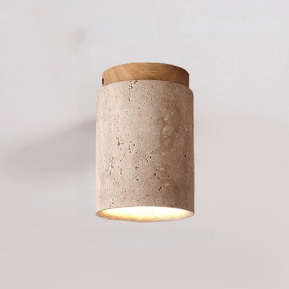 Travertin Deckenleuchte - Raffinierte Eleganz - Sanftes Licht - Einzigartiges Design