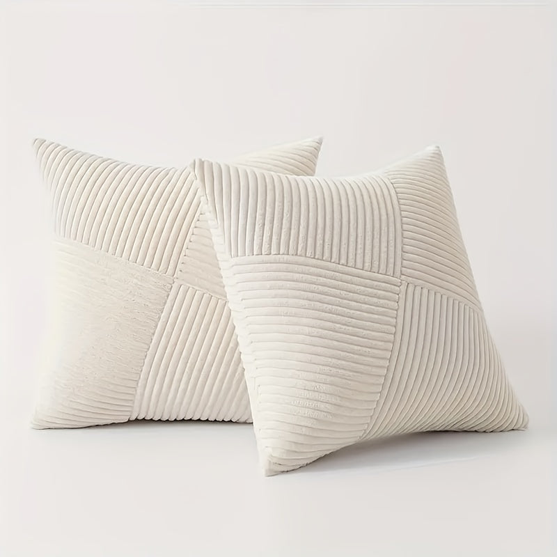 Kissenbezug Set | Boho Stil | Weiches Cord | 2 Stück, 45×45 cm, 50x50 cm