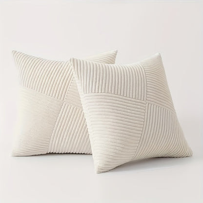 Kissenbezug Set | Boho Stil | Weiches Cord | 2 Stück, 45×45 cm, 50x50 cm