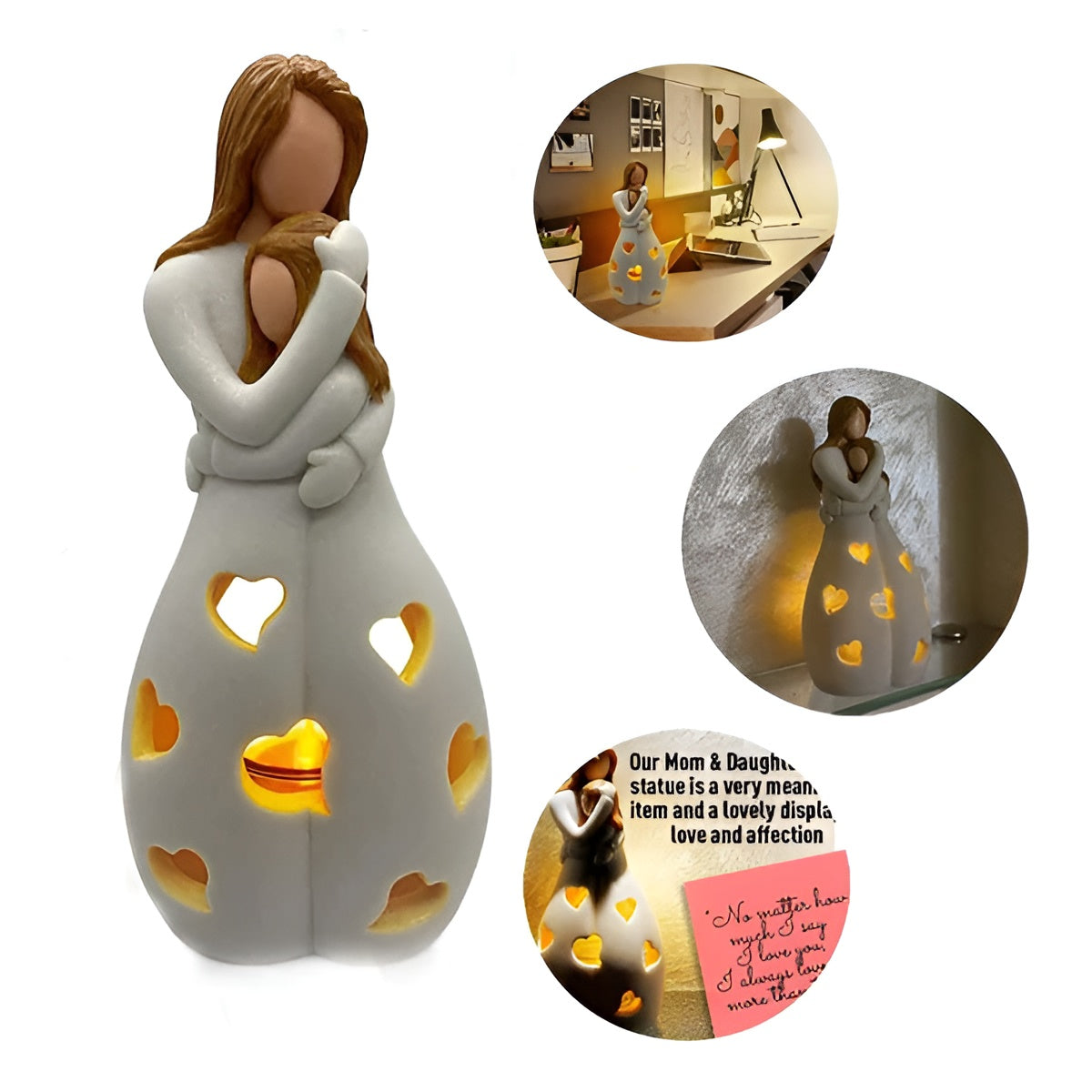 Mutter-Tochter Figur - Flackernder Kerzenhalter - LoveGlow