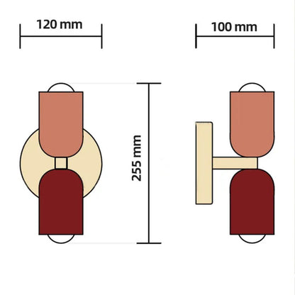 Wandleuchten Moderne Glas Doppel-Schirm-Lampe