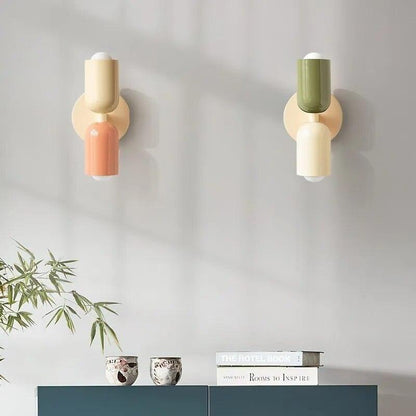 Wandleuchten Moderne Glas Doppel-Schirm-Lampe