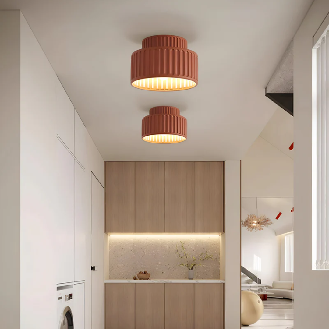 Moderne gerippte Deckenleuchte
