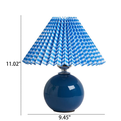 Nordic minimalist 1-flammige Tischlampe aus Keramik mit Falten