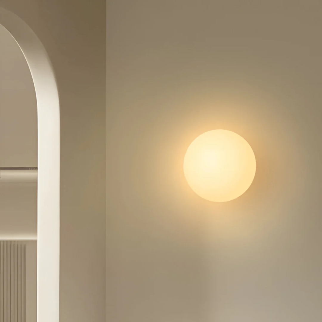 Stylische Glaswandlampe