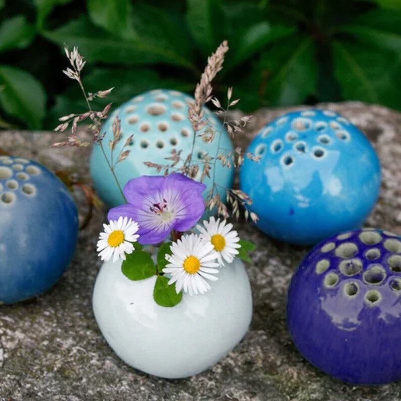 Harz handgefertigte Vase Blumen Stein Tischdekoration