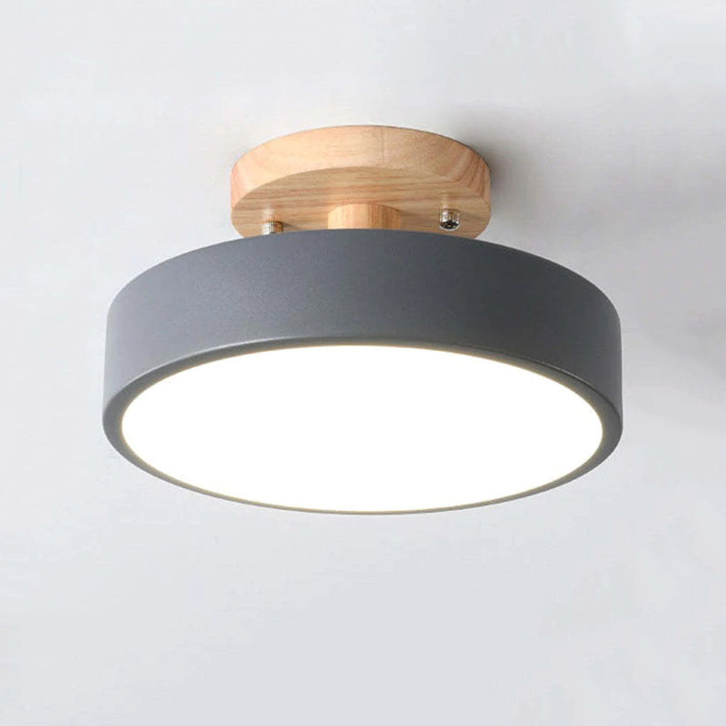 Moderne LED-Deckenleuchte aus Holz – Quinn-Deckenlampe für Wohnzimmer, Flur, Schlafzimmer und Esszimmer