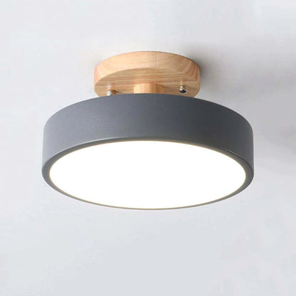 Moderne LED-Deckenleuchte aus Holz – Quinn-Deckenlampe für Wohnzimmer, Flur, Schlafzimmer und Esszimmer