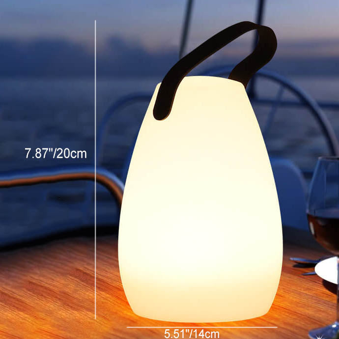 Moderne Einfachheit Kunststoff rund quadratisch Hand-LED-Tischlampe für den Außenbereich