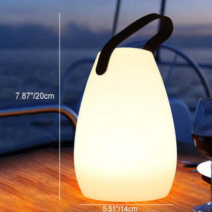Moderne Einfachheit Kunststoff rund quadratisch Hand-LED-Tischlampe für den Außenbereich