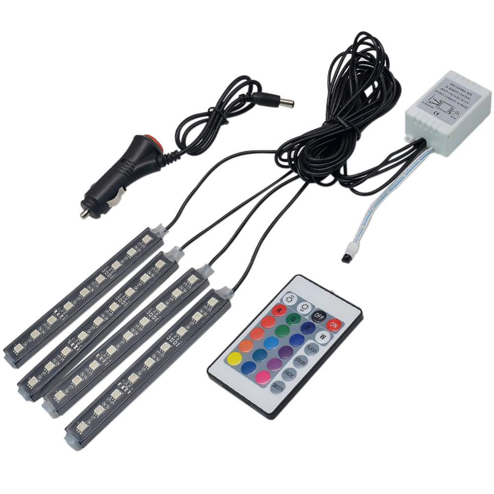 Auto RGB LED Streifenlicht Drahtlose Fernbedienung und Sprachsteuerung