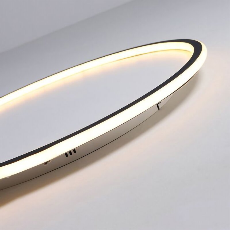 LunaNova - Moderne LED-Deckenleuchte Metall/Acryl für Wohn- und Schlafzimmer, Heim Zeile schwarz/weiß Design