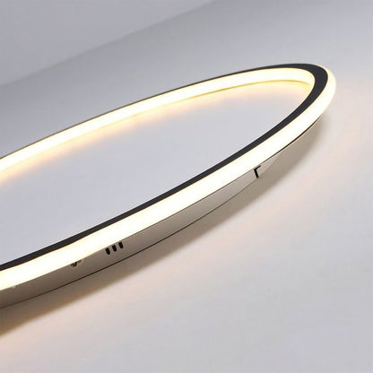 LunaNova - Moderne LED-Deckenleuchte Metall/Acryl für Wohn- und Schlafzimmer, Heim Zeile schwarz/weiß Design