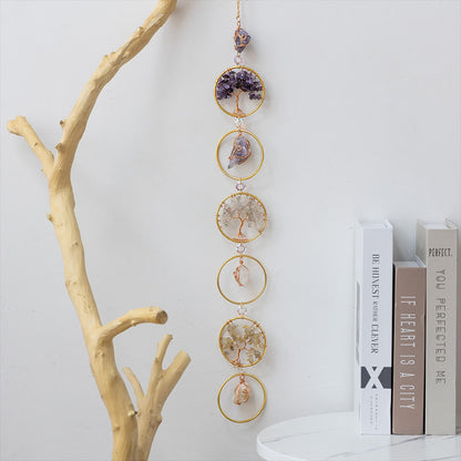 Kristallbaum des Lebens 6 Ringe Wanddeko Ornament