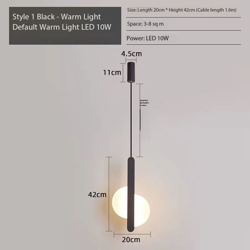 Moderner Minimalistischer Nachttisch Pendelleuchte