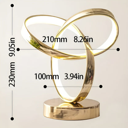 Lampe - Luxuriöse goldene Möbius-Ring Schreibtisch-Leselampe