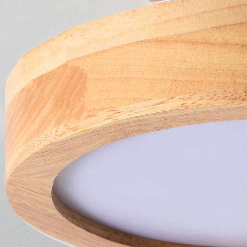 Moderne LED-Deckenleuchte aus Holz – Quinn-Deckenlampe für Wohnzimmer, Flur, Schlafzimmer und Esszimmer