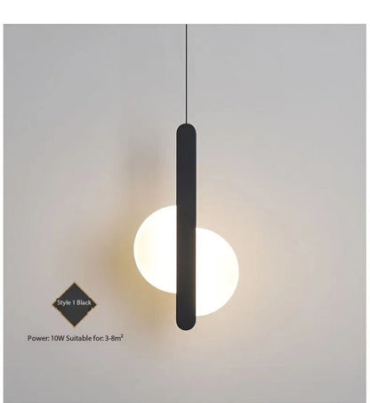 Moderner Minimalistischer Nachttisch Pendelleuchte