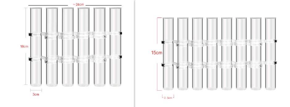 Flexible Blumenvasen mit Scharnieren Moderne Glasrohrvase