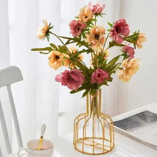 Gold Käfig Vase
