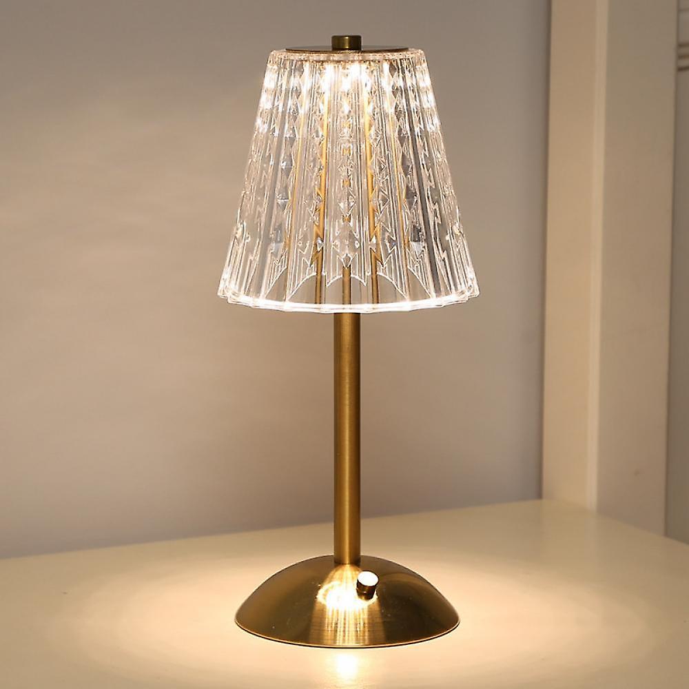 Goldene Kristall Tischlampe