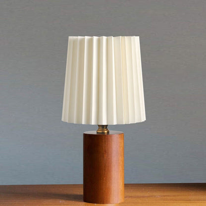 Vintage Korean Fold Column Massivholz-Basis 1-Licht Tischlampe