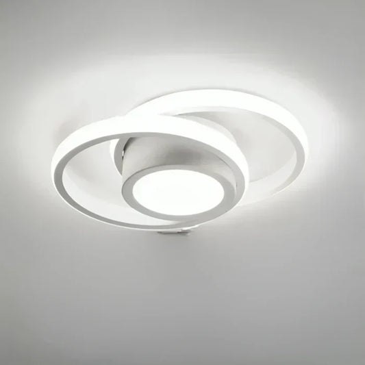 Moderne LED-Deckenlampe mit Doppelring-Design - Dämmerungsringe