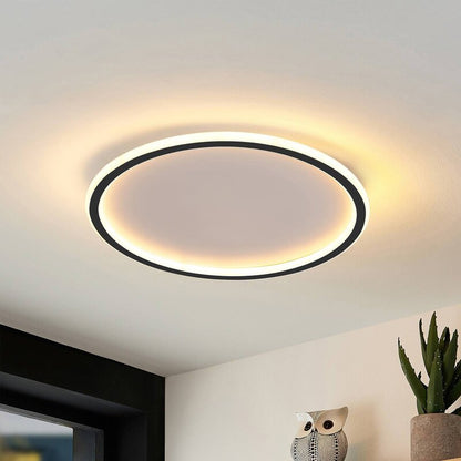 LunaNova - Moderne LED-Deckenleuchte Metall/Acryl für Wohn- und Schlafzimmer, Heim Zeile schwarz/weiß Design