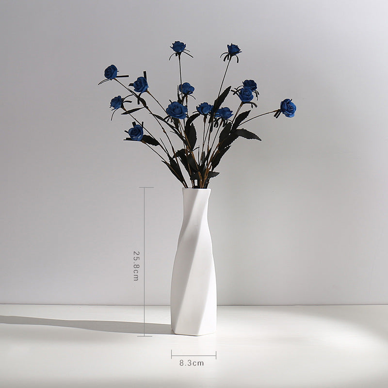 Textur minimalistische Keramikblumen-Vase