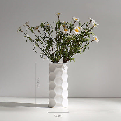Textur minimalistische Keramikblumen-Vase