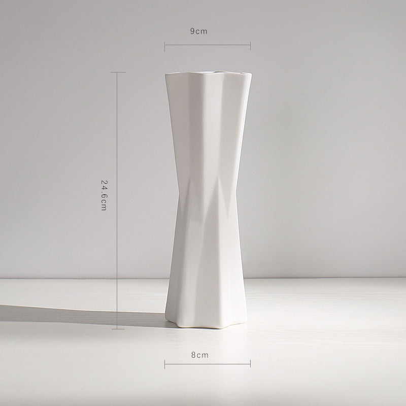 Textur minimalistische Keramikblumen-Vase