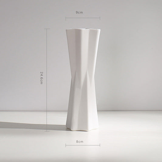 Textur minimalistische Keramikblumen-Vase
