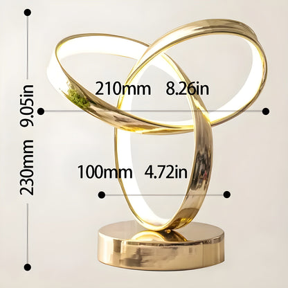 Lampe - Luxuriöse goldene Möbius-Ring Schreibtisch-Leselampe