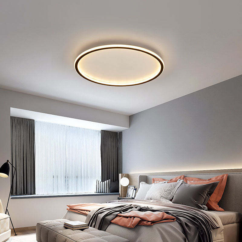 LunaNova - Moderne LED-Deckenleuchte Metall/Acryl für Wohn- und Schlafzimmer, Heim Zeile schwarz/weiß Design