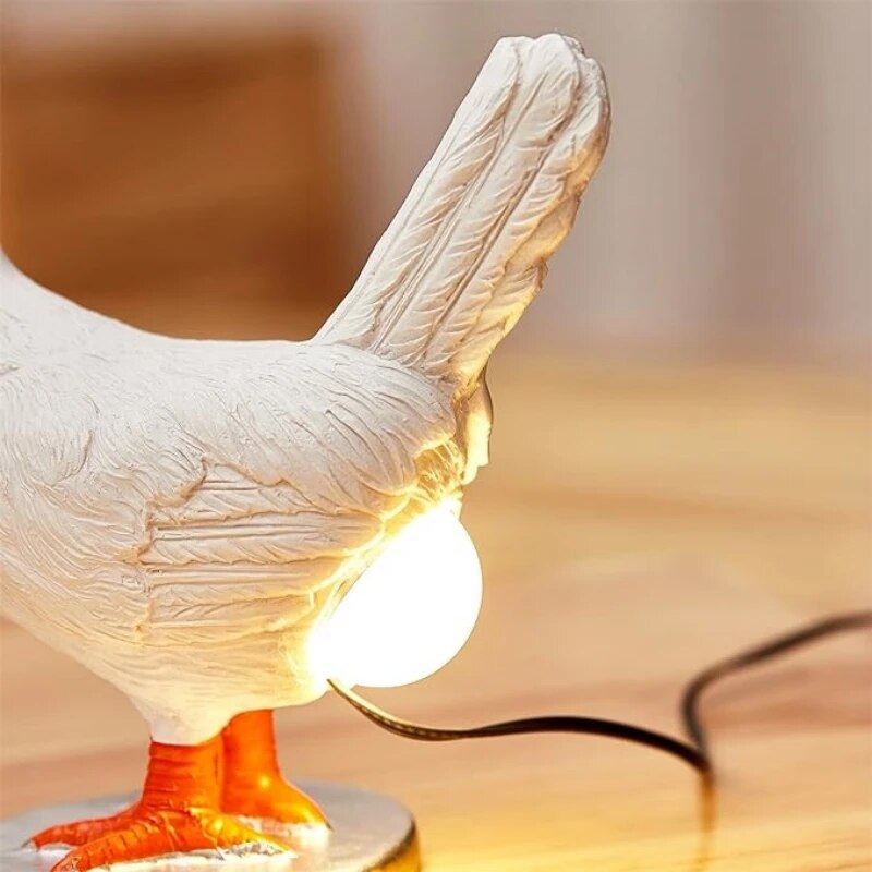Hühnchenlampe - lustige Tischlampe in Form eines Huhns