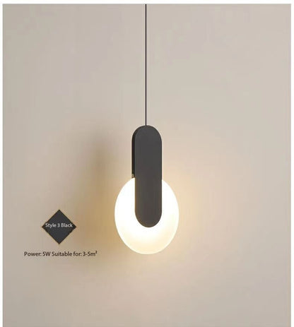 Moderner Minimalistischer Nachttisch Pendelleuchte