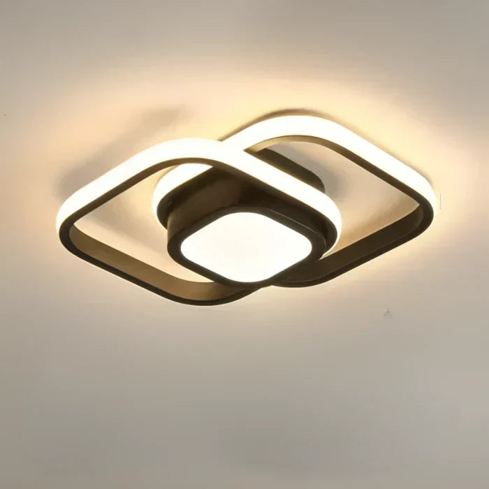 Moderne LED-Deckenlampe mit Doppelring-Design - Dämmerungsringe