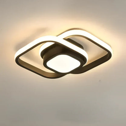 Moderne LED-Deckenlampe mit Doppelring-Design - Dämmerungsringe