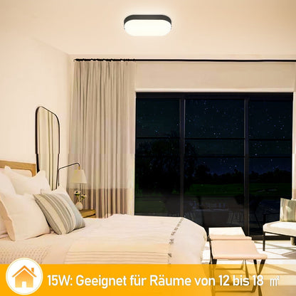 15W LED Feuchtigkeitsschutzlicht IP54 2 Stück
