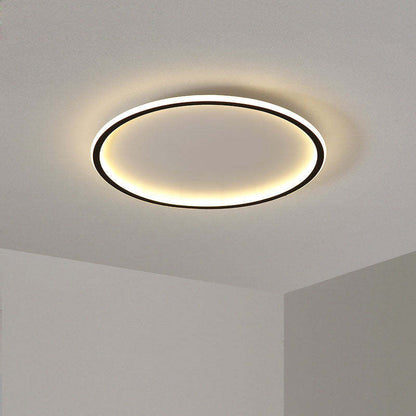LunaNova - Moderne LED-Deckenleuchte Metall/Acryl für Wohn- und Schlafzimmer, Heim Zeile schwarz/weiß Design