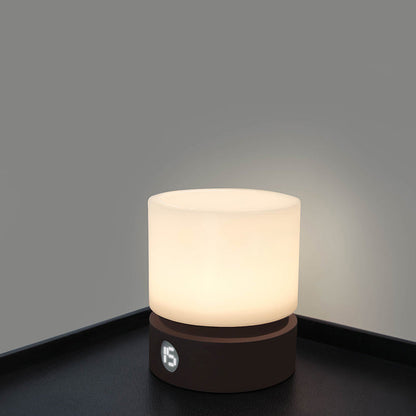 Zeitgenössische nordische Timer wiederaufladbare ABS HIPS Silikon Zylinder LED Tischlampe Nachtlicht für Nachttisch