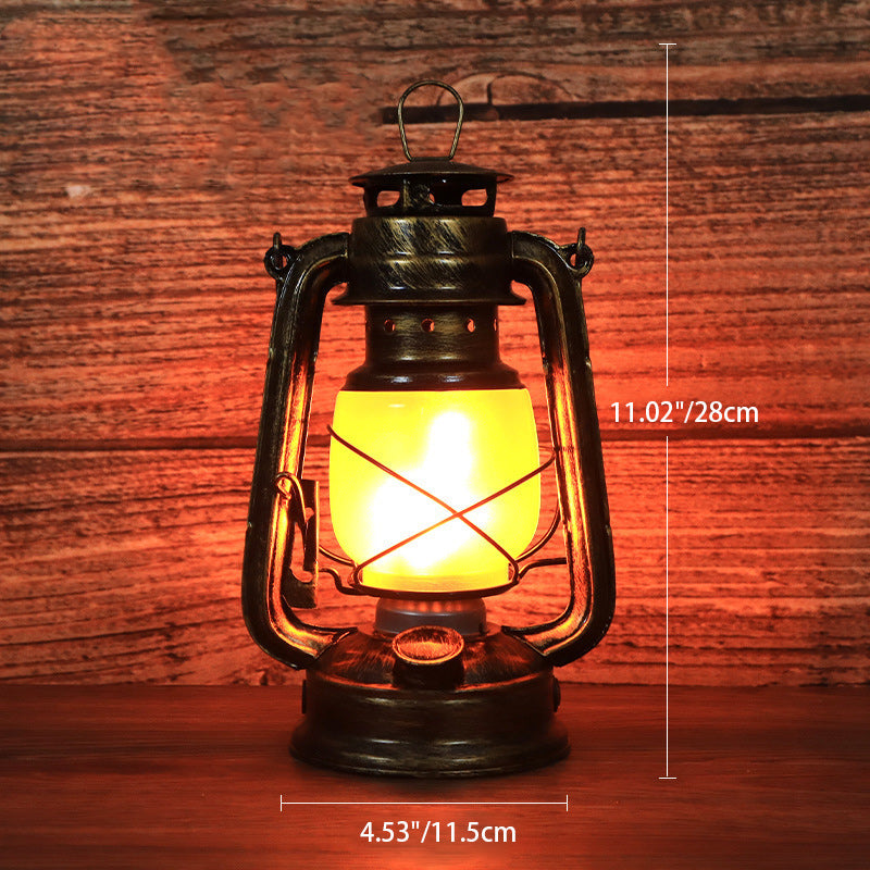 Traditionelle Vintage Rundpferde Lampe Eisen Acryl LED Tischlampe für das Wohnzimmer